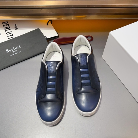 GIÀY BERLUTI SPORT BLUE HANDMADE TOP QUALITY SHOES AAA