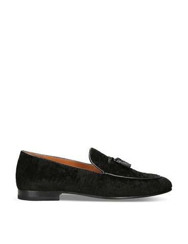 GIÀY TOM FORD Slip-on tassel-embellished velvet loafers