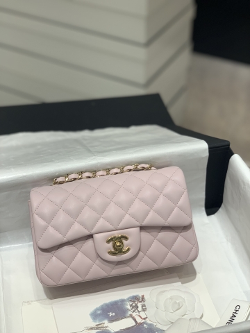 TÚI CHANEL CF 20 BODIN JOYEUX POWDER PINK DA HAAS GOLD