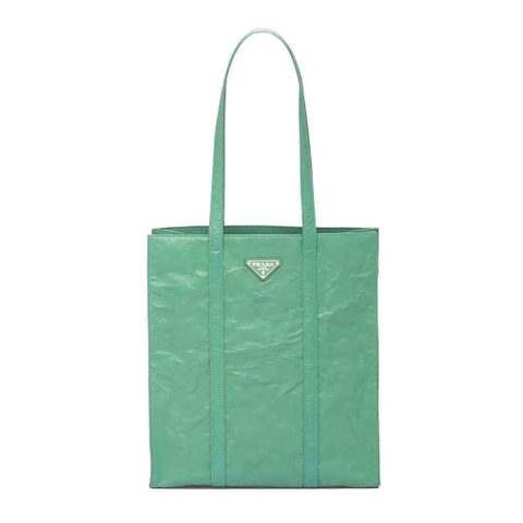 TÚI Prada Antique Nappa Leather Tote-Gray