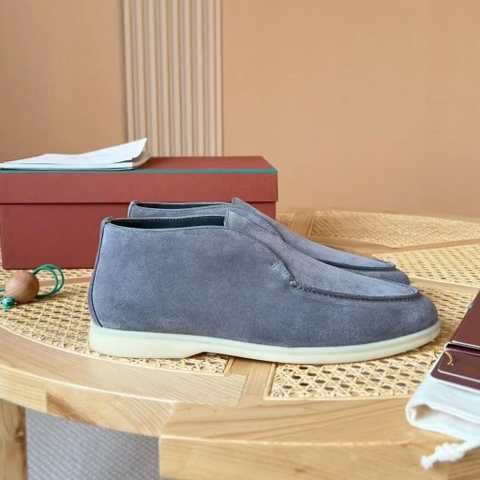 GIÀY LORO PIANA SUEDE LOAFER HIGH TOP QUALITY SHOES AAA