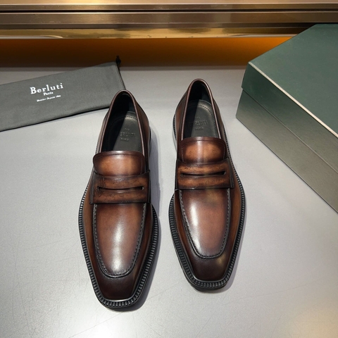 GIÀY BERLUTI LOAFER BROWN HANDMADE TOP QUALITY SHOES AAA