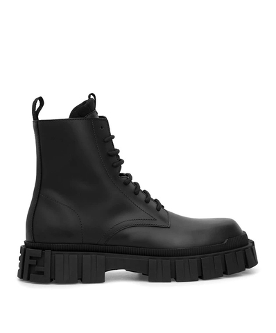 GIÀY FENDI FORCE BLACK LEATHER BOOTS