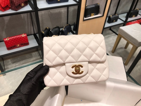 TÚI CHANEL CF BODIN JOYEUX LAMBSKIN WHITE DA HAAS 17 GOLD