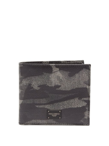 VÍ DOLCE & GABBANA  Camouflage-print bi-fold leather wallet