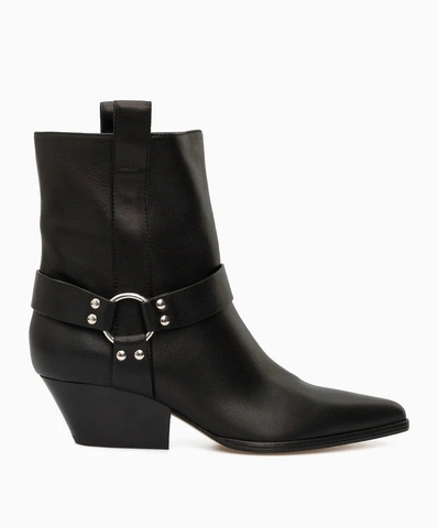 GIÀY SERGIO ROSSI LEATHER COSSACKS JANYE WITH STRAPS