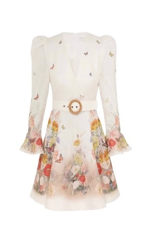 VÁY ZIMMERMANN V NECK MID FLORAL PARTY High Classy