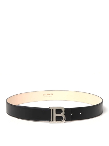 DÂY LƯNG BALMAIN B LOGO Black leather