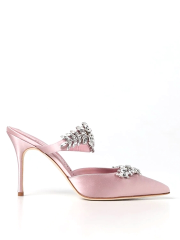 GIÀY MANOLO BLAHNIK Pink satin high heel shoes