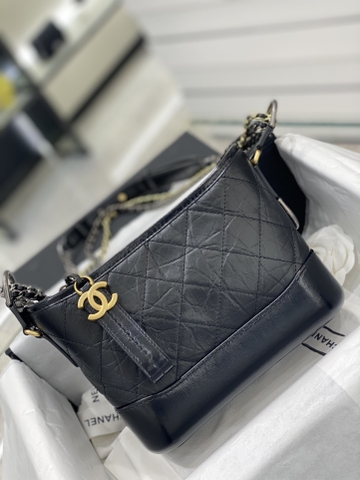 TÚI CHANEL GABRIELLE LAMBSKIN HOBO BLACK BAG 20