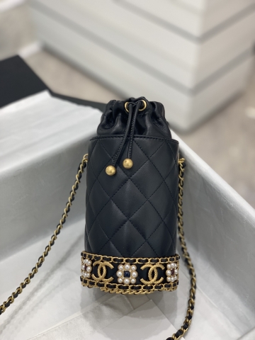 TÚI CHANEL LAMBSKIN BLACK DA HAAS