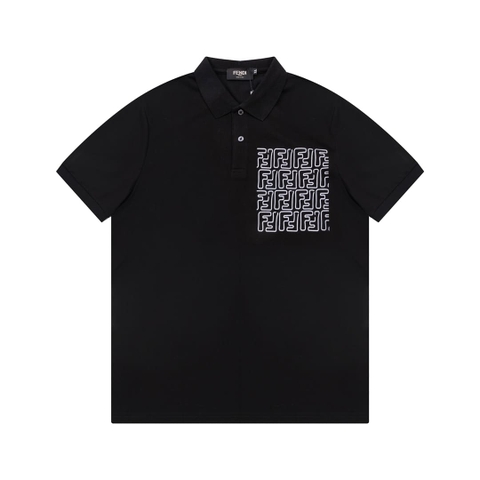 ÁO FENDI POLO SHIRT BLACK MÀU ĐEN