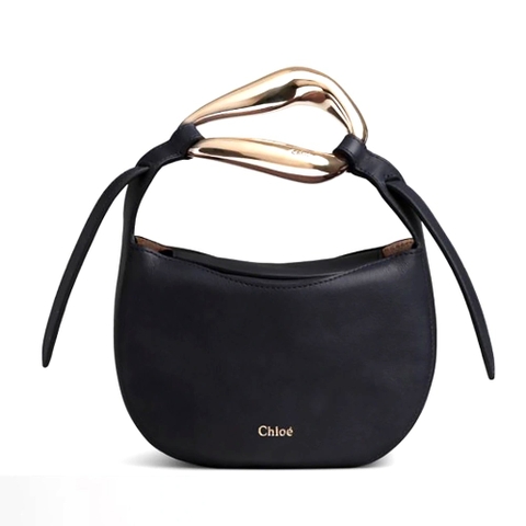 TÚI Chloe Kiss Small Purse in Small Grain Calfskin-Black