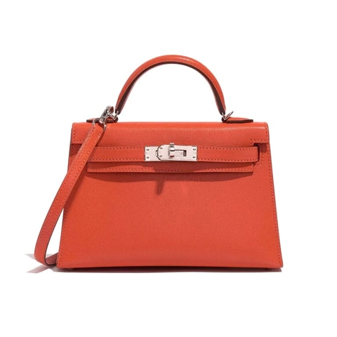 TÚI Hermès Kelly Mini Chèvre Mysore Capucine