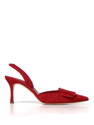 GIÀY MANOLO BLAHNIK Red suede high heel shoes