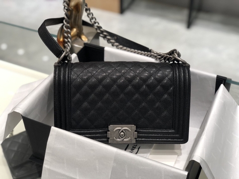TÚI CHANEL LEBOY CAVIAR BLACK DA HAAS 25