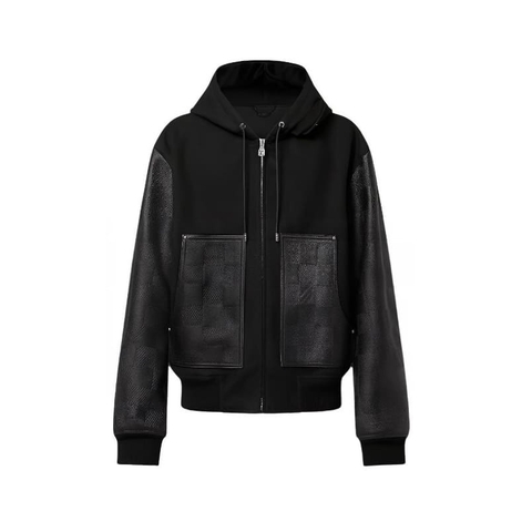 ÁO LOUIS VUITTON LEATHER WOOL JACKET TOP QUALITY AAA