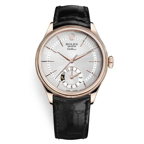 Đồng hồ Rolex Cellini 50525 Rose Gold Silver Dial mặt số màu bạc