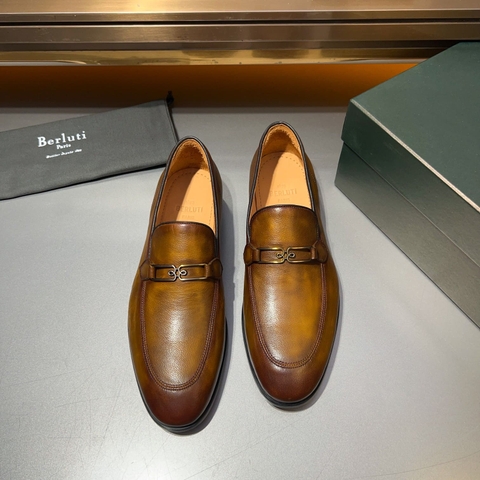 GIÀY BERLUTI LOAFER BROWN HANDMADE TOP QUALITY SHOES AAA