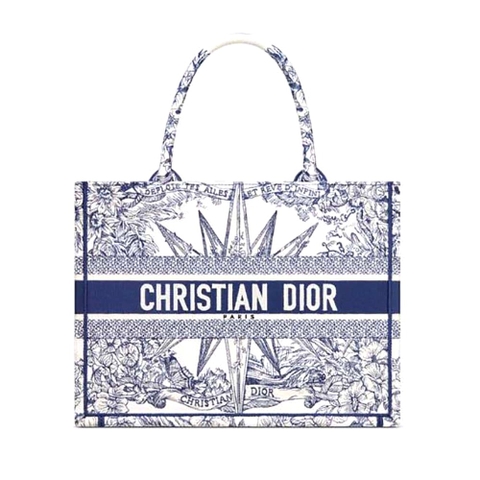 TÚI Christian Dior White and Blue Rêve D’Infini Embroidery
