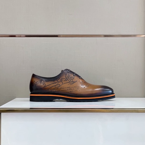 GIÀY BERLUTI OXFORD BROWN HANDMADE TOP QUALITY SHOES AAA