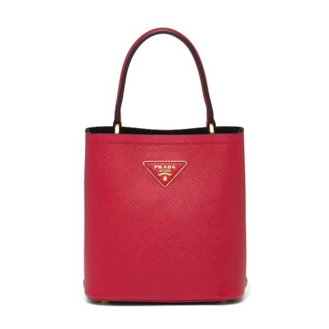 TÚI Prada Saffiano Leather Prada Panier Bag-Red
