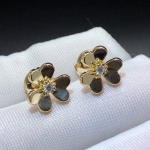 Hoa tai đính kim cương Mini Van Cleef & Arpels Frivole vàng 18K  (Liên hệ để biết giá)