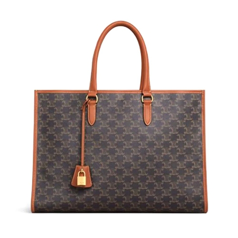 TÚI Celine Horizontal Cabas in Triomphe Canvas and Calfskin