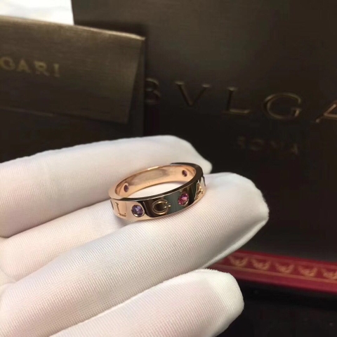 NHẪN BVLGARI 18K amethysts and pink tourmalines
