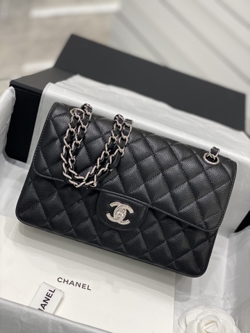 TÚI CHANEL CF 23 CAVIAR BLACK DA HAAS SILVER