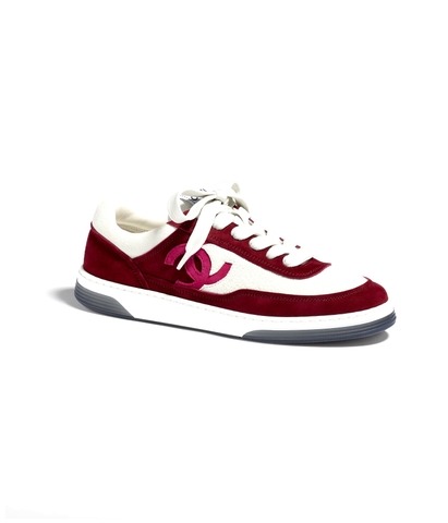 GIÀY CHANEL MILTICOLOR LOGO SNEAKERS BURGUNDY
