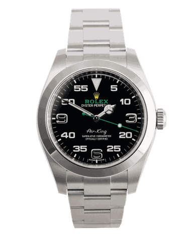 Đồng hồ Rolex Air-King Black Dial mặt số màu đen
