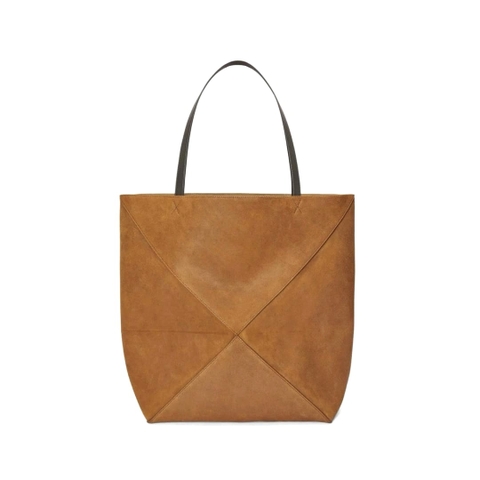 TÚI LOEWE PUZZLE FOLD SUEDE BROWN TOP QUALITY