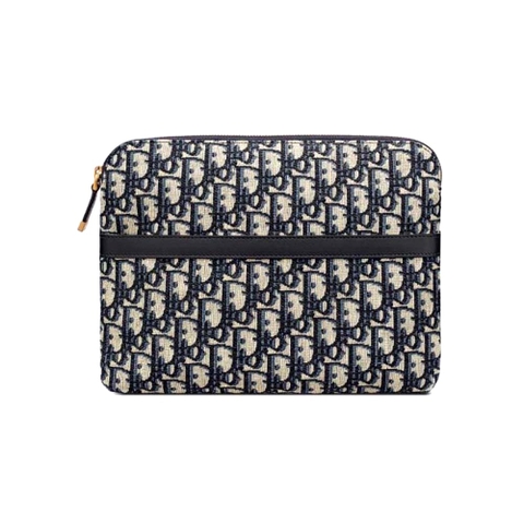 TÚI Dior Women Diortravel Travel Kit Blue Dior Oblique Jacquard