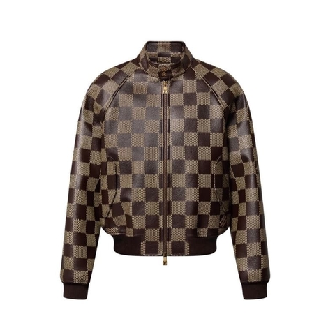 ÁO LOUIS VUITTON BOMBER LEATHER JACKET TOP QUALITY AAA