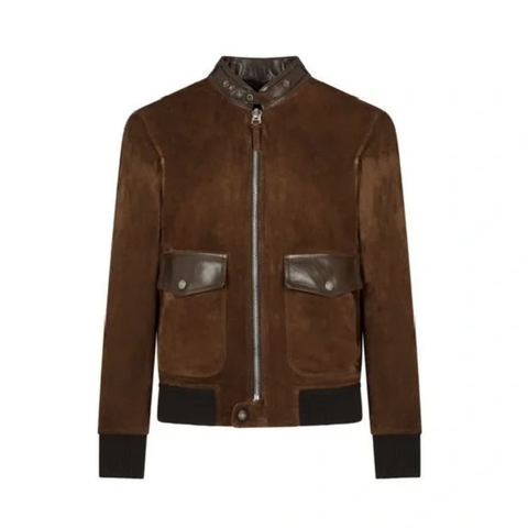 ÁO TOM FORD SUEDE LAMB LEATHER JACKET TOP QUALITY AAA DA CỪU