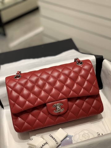 TÚI CHANEL CF 25 LAMBSKIN BODIN JOYEUX RED DA HAAS