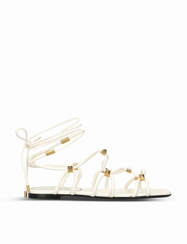 GIÀY VALENTINO GARAVANI Rockstud Net leather sandals