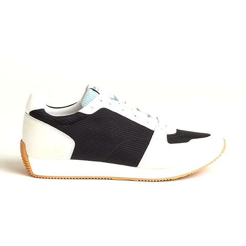 GIÀY HERMES Escape sneaker Noir Blanc Vert D'eau