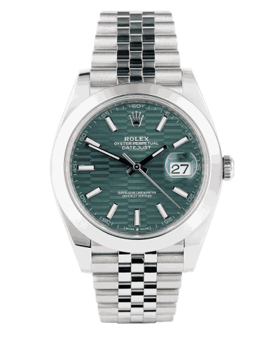Đồng hồ Rolex Datejust Mint Motif Dial mặt số màu xanh bạc hà