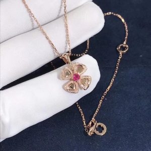 Vòng cổ BVLGARI Divas' Dream Fiorever vàng hồng 18K