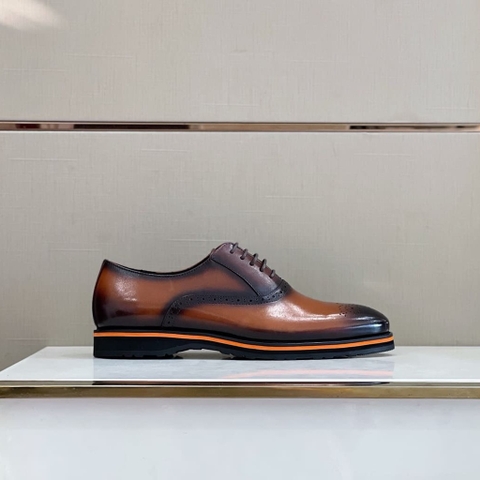 GIÀY BERLUTI OXFORD BROWN AND BLACK HANDMADE TOP QUALITY SHOES AAA