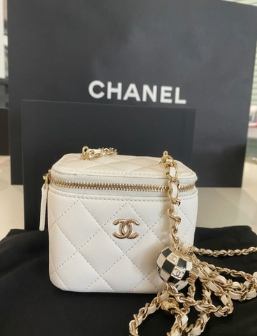 TÚI CHANEL 22C Box White trắng da HAAS
