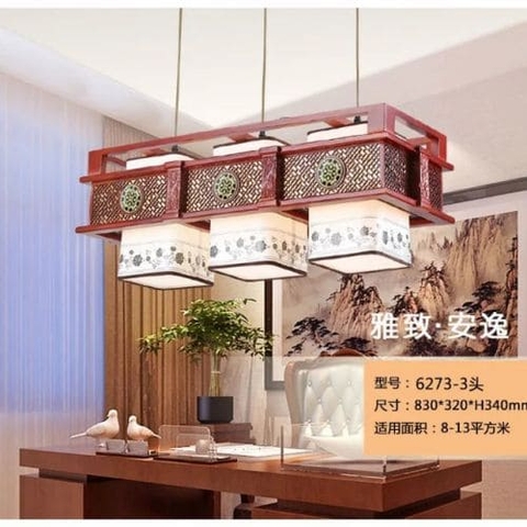 Đèn Chùm gỗ nguyên khối nhà hàng hành lang ban công khách sạn phong cách Cổ Trung Quốc S45(Liên hệ để được giá tốt nhất)