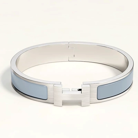 LẮC TAY HERMES Clic HH bracelet Bleu Lin Mat