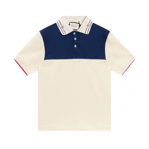 ÁO GUCCI POLO SHIRT BLUE BEIGE