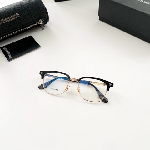 Kính CHROME HEARTS CROHEART TITANIUM ACETATE FRAME HIGH CLASSY AAA MÀU ĐEN