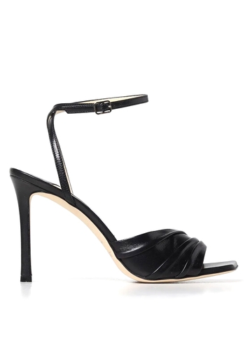 GIÀY JIMMY CHOO Black heeled sandals shoes