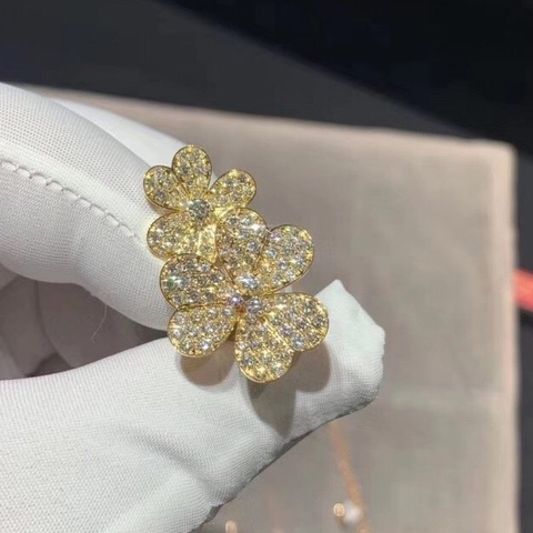 NHẪN VAN CLEEF & ARPELS ALHAMBRA VINTAGE DIAMOND GOLD 18K YELLOW GOLD