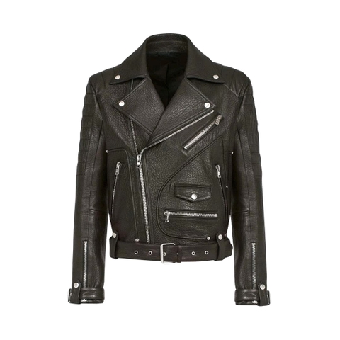 ÁO BALMAIN BIKER LEATHER JACKET TOP QUALITY AAA